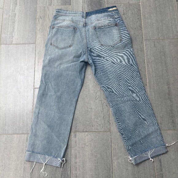 Pilcro and the Letterpress Relaxed Straight Distressed CLight Wash Jeans Size 29 - Picture 5 of 11